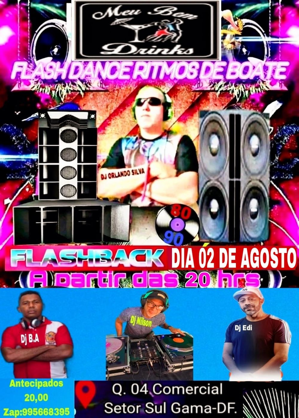Festa Flash Dance agita o Gama com ritmos de boate no dia 2 de agosto